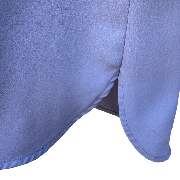 Anne Klein Womens Lavender Scoop Pleated Neck Sleeveless Lightweight Blouse L - Picture 5 of 8